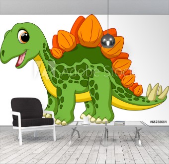 Picture of Cute stegosaurus cartoon